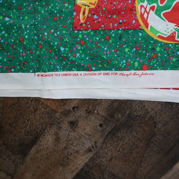 1991 Christmas Ornament Fabric DIY Make Your Own Pillow Placemats Cheryl Johnson - Picture 3 of 4
